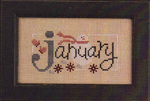 Lizzie Kate - Flip It Bits - A Bit of January - Cross Stitch Pattern