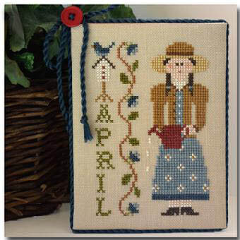 Little House Needleworks - Calendar Girl Series - April - Cross Stitch Pattern