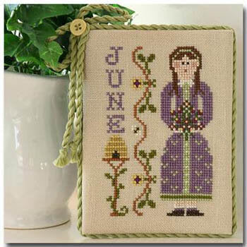 Little House Needleworks - Calendar Girl Series - June - Cross Stitch Pattern