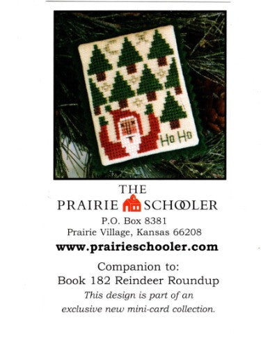 The Prairie Schooler - Mini Promo Card - Reindeer Roundup - Cross Stitch Pattern