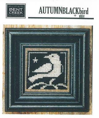 Bent Creek - Autumn Blackbird + White - Cross Stitch Pattern