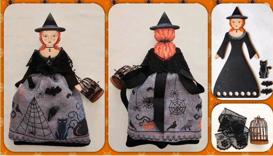 Giulia Punti Antichi - Ophelia, A Witch Pincushion Doll and Thread Keeper - Cross Stitch Kit - Nashville Needlework Market 2026