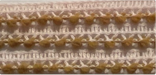 Mini Pom Pom - 1 yard - Canned Pumpkin