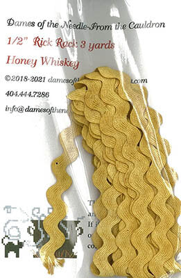 Cotton 1/2" Rick Rack - 3 yards - Honey Whiskey