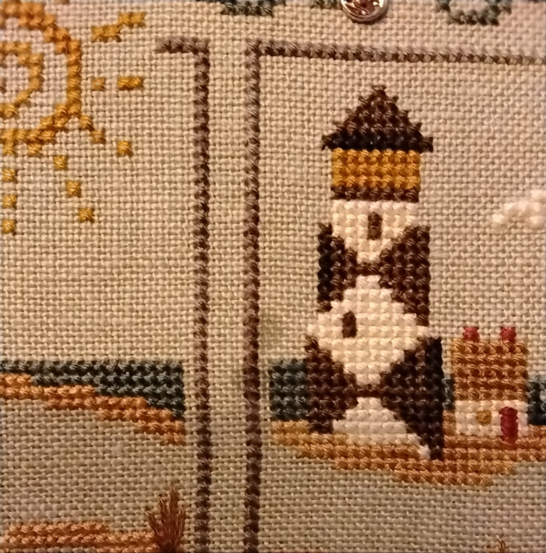 Bent Creek - Summer Snapperland - Completed Cross Stitch