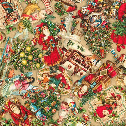 Robert Kaufman - Library of Rarities Christmas - Quilting Fabric - 3 Yards
