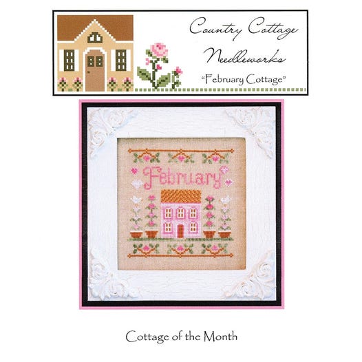 Country Cottage Needleworks - Cottage of the Month - February Cottage - Cross Stitch Pattern
