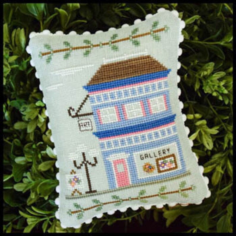 Country Cottage Needleworks - Main Street - Main Street Art Gallery - Cross Stitch Pattern