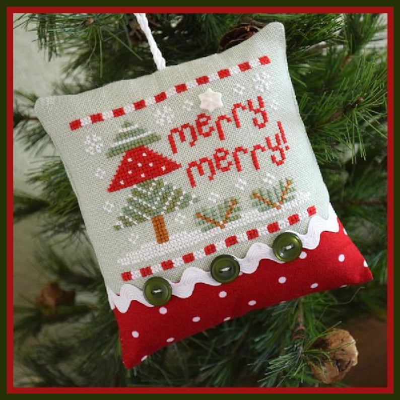 Country Cottage Needleworks - Country Cottage Ornaments - Merry Merry - Cross Stitch Pattern
