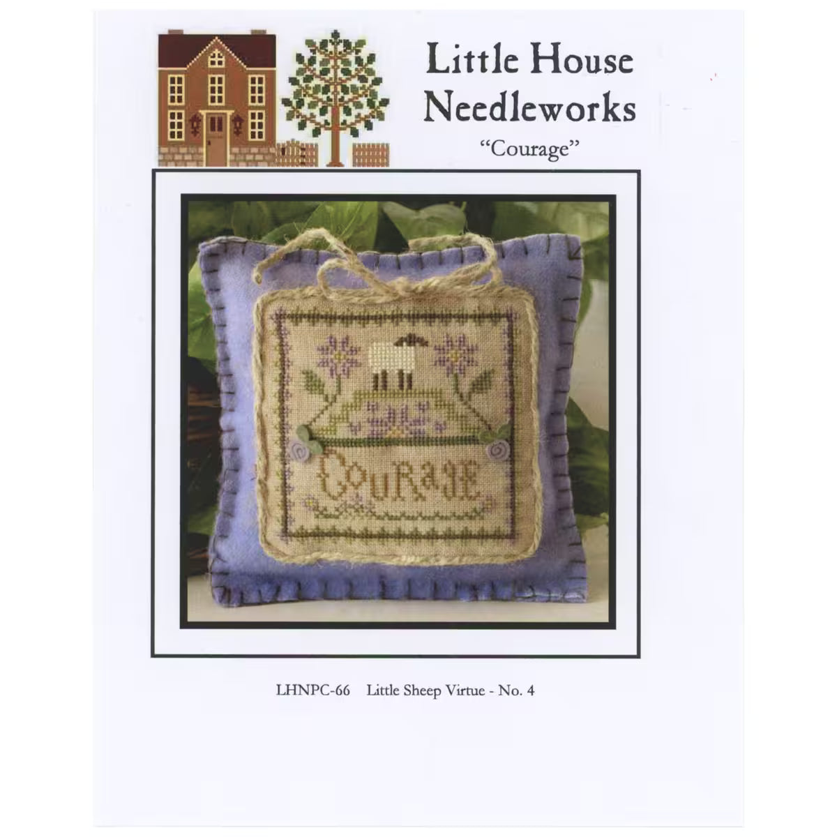 Little House Needleworks - Courage - Little Sheep Virtue No. 4 - Cross Stitch Pattern