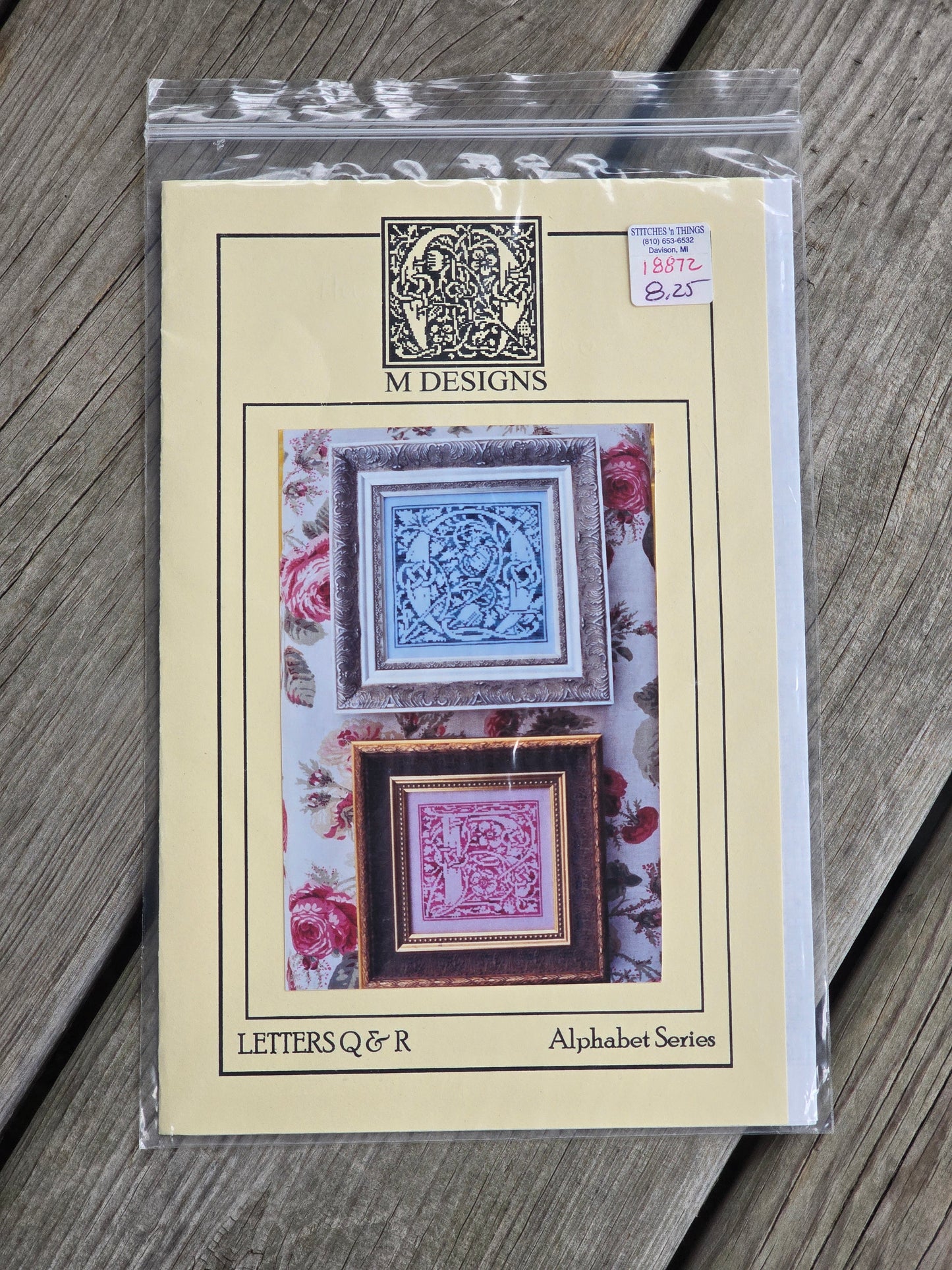 M Designs - Alphabet Series - Letters Q & R - Cross Stitch Pattern