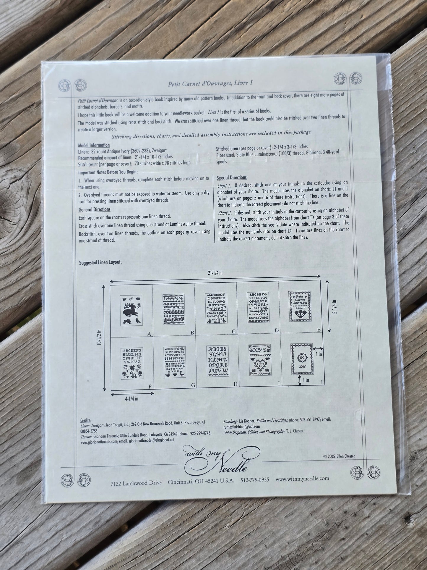 With My Needle - Petit Carnet d'Ouvrages, Livre I - Cross Stitch Pattern