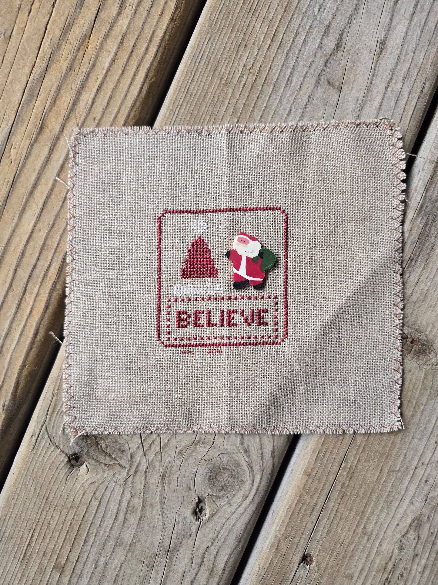Believe - Completed Cross Stitch