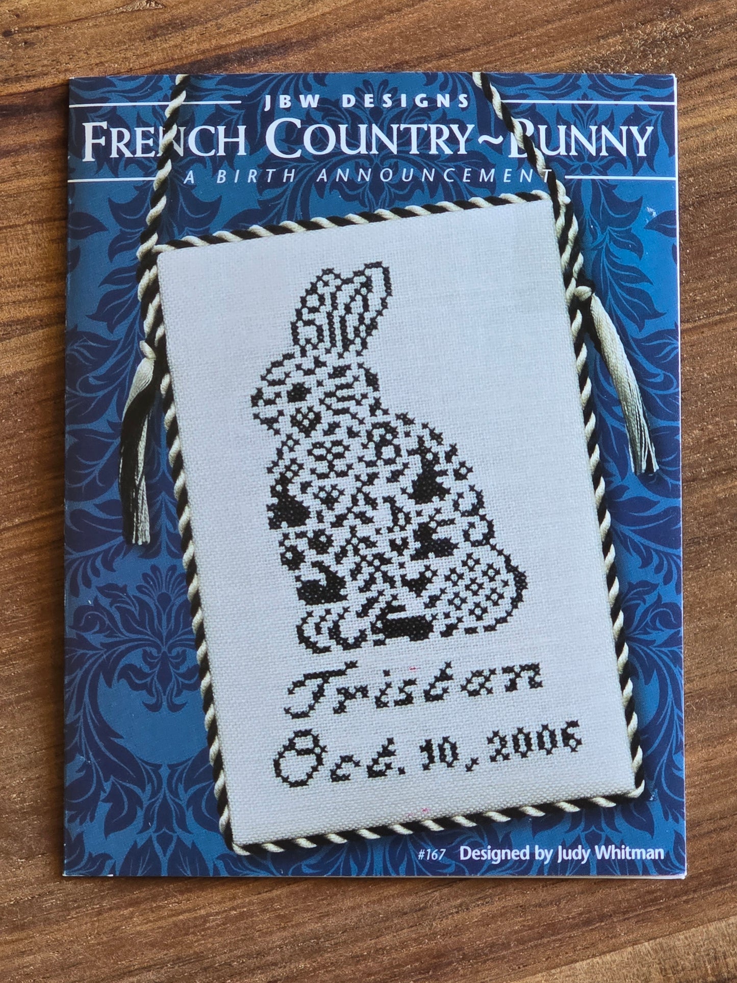 JBW Designs - French Country - Bunny - A Birth Announcement - Cross Stitch Pattern