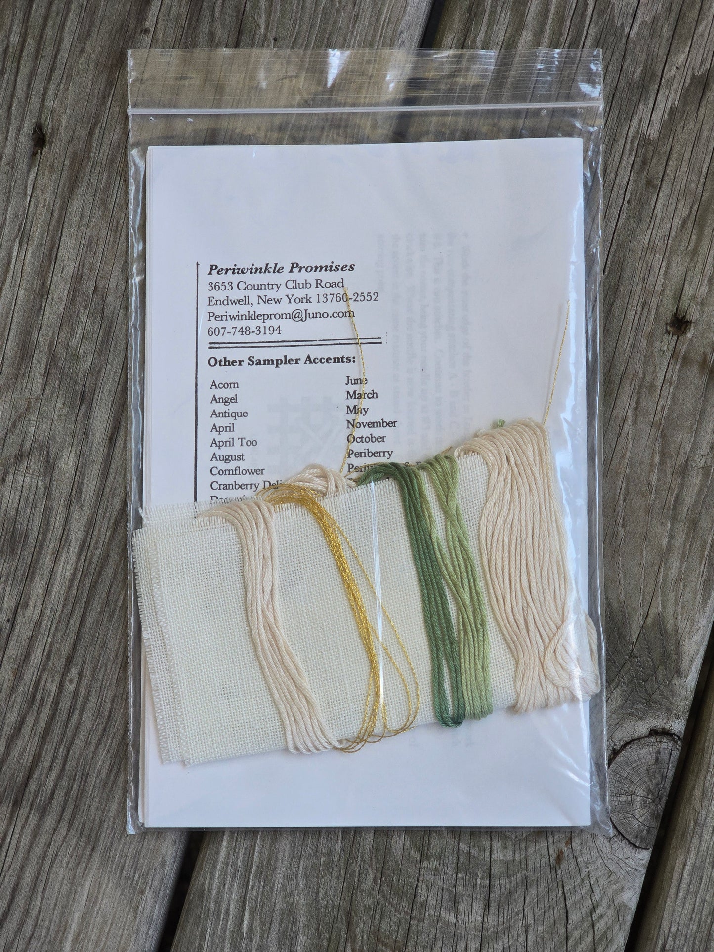 Periwinkle Promises - June Sampler Accent - Sampler Accents - Cross Stitch Kit