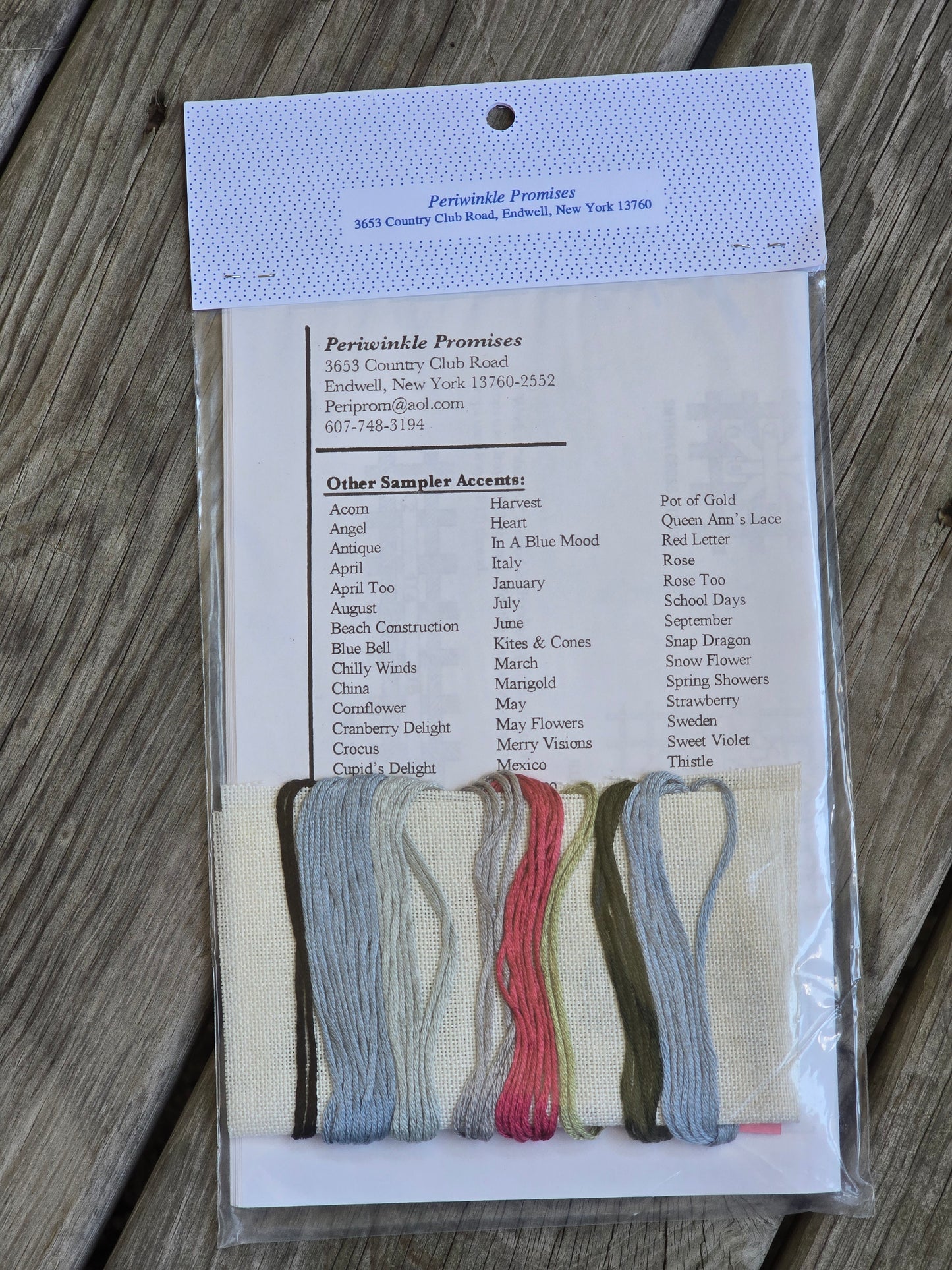 Periwinkle Promises - Spring Showers Sampler Accent - Sampler Accents - Cross Stitch Kit
