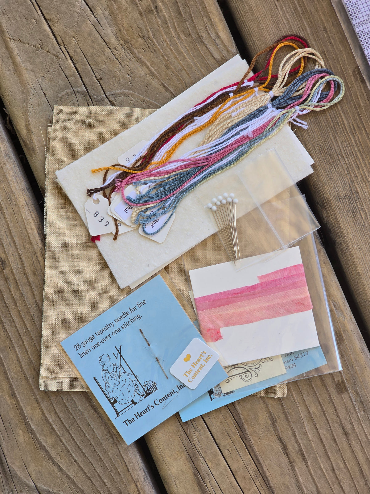 The Heart's Content, Inc. - A Sampler Pinkeep - Cross Stitch Kit