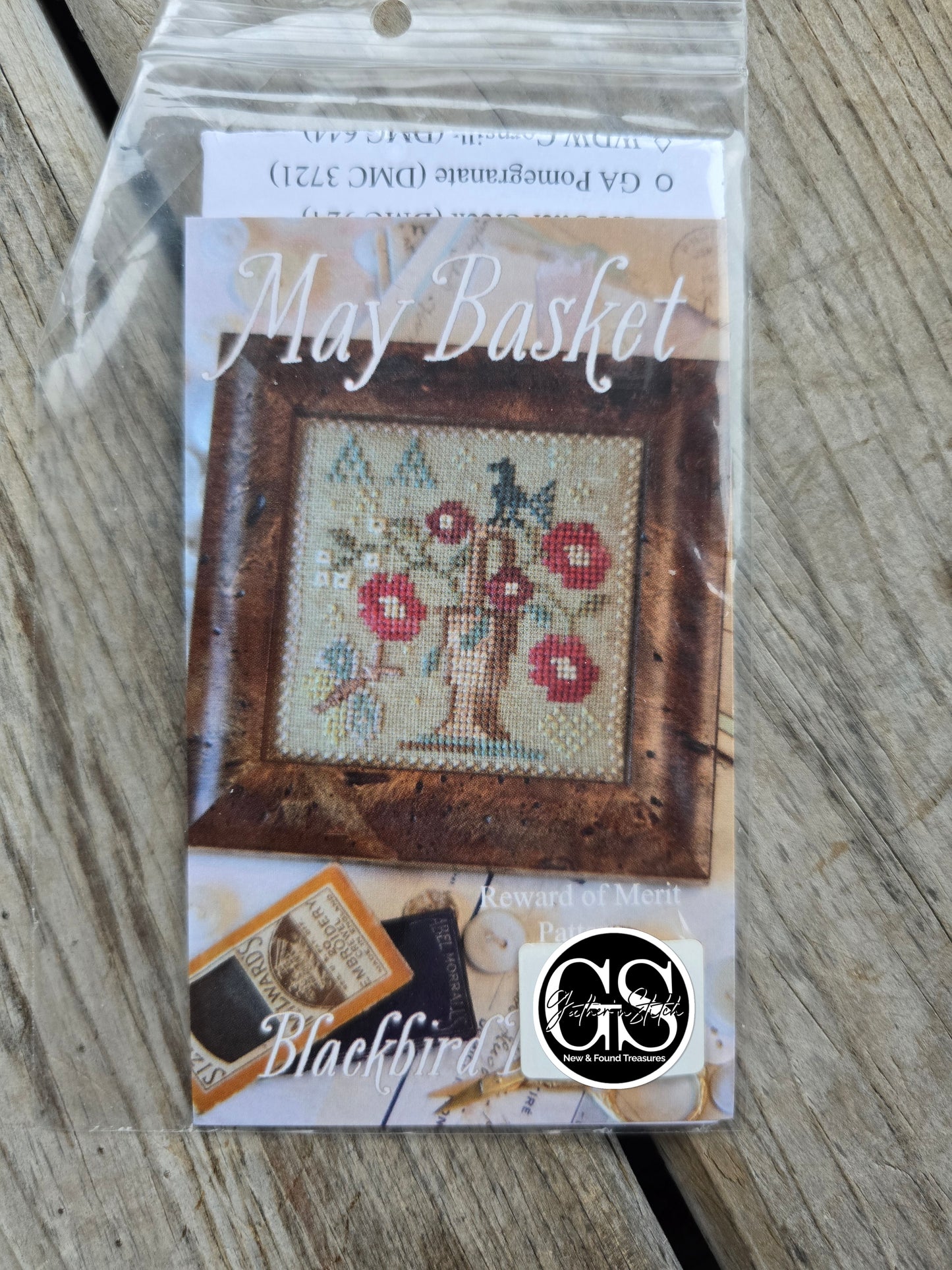 Blackbird Designs- May Basket - Reward of Merit Pattern - Cross Stitch Pattern