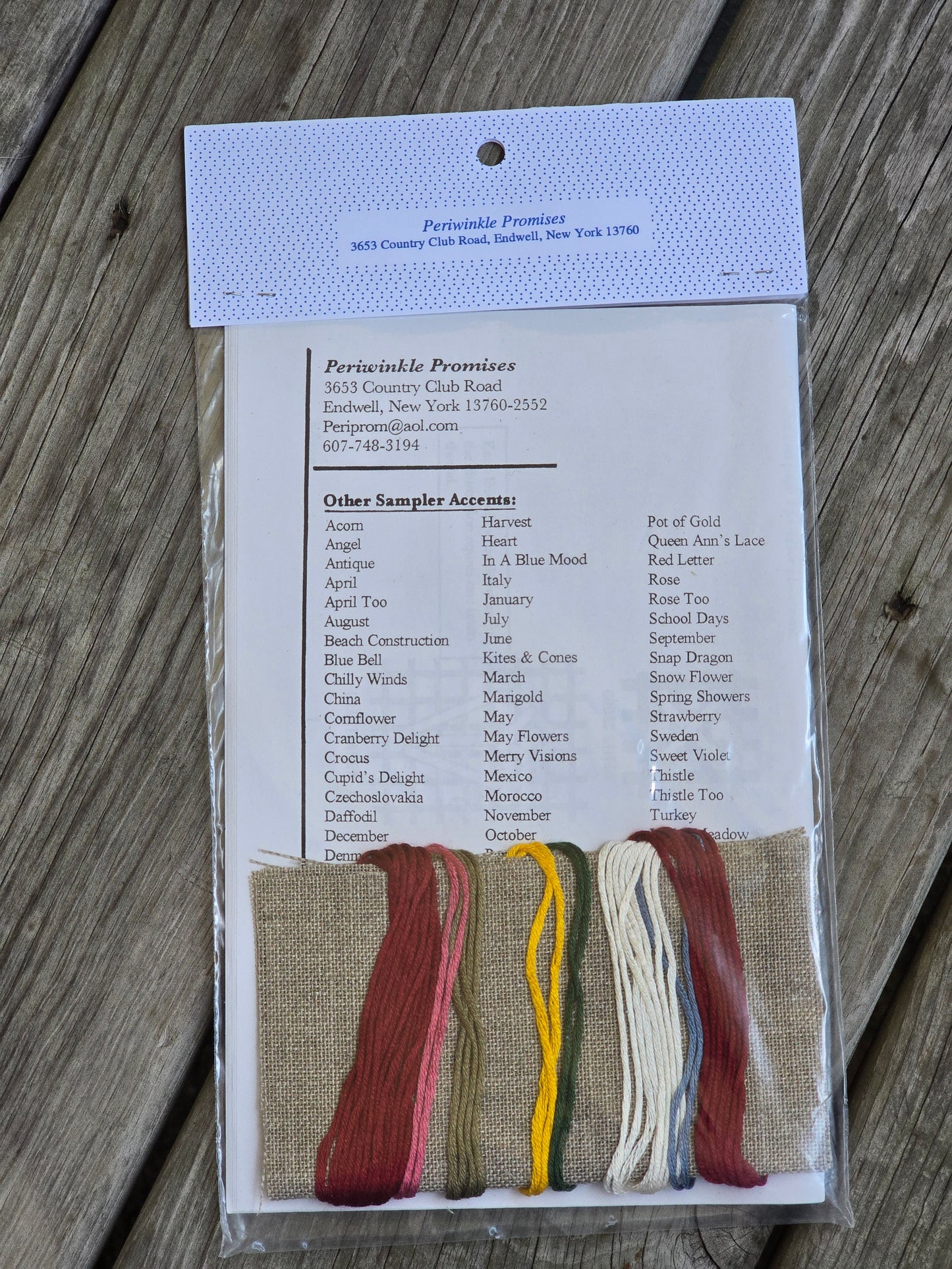 Periwinkle Promises - Kites & Cones Sampler Accent - Sampler Accents - Cross Stitch Kit
