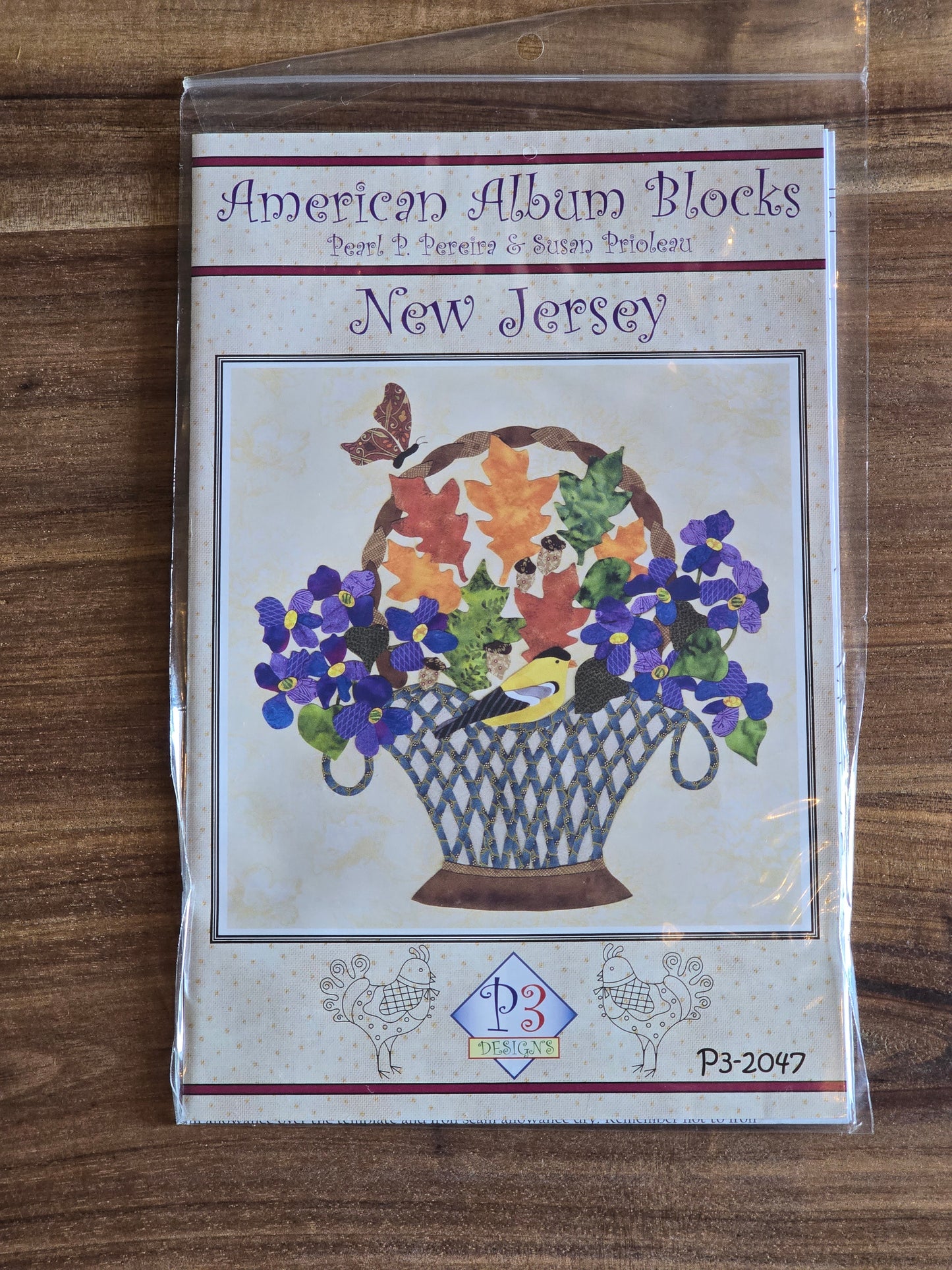 P3 Designs - American Album Blocks - New Jersey - Applique Pattern