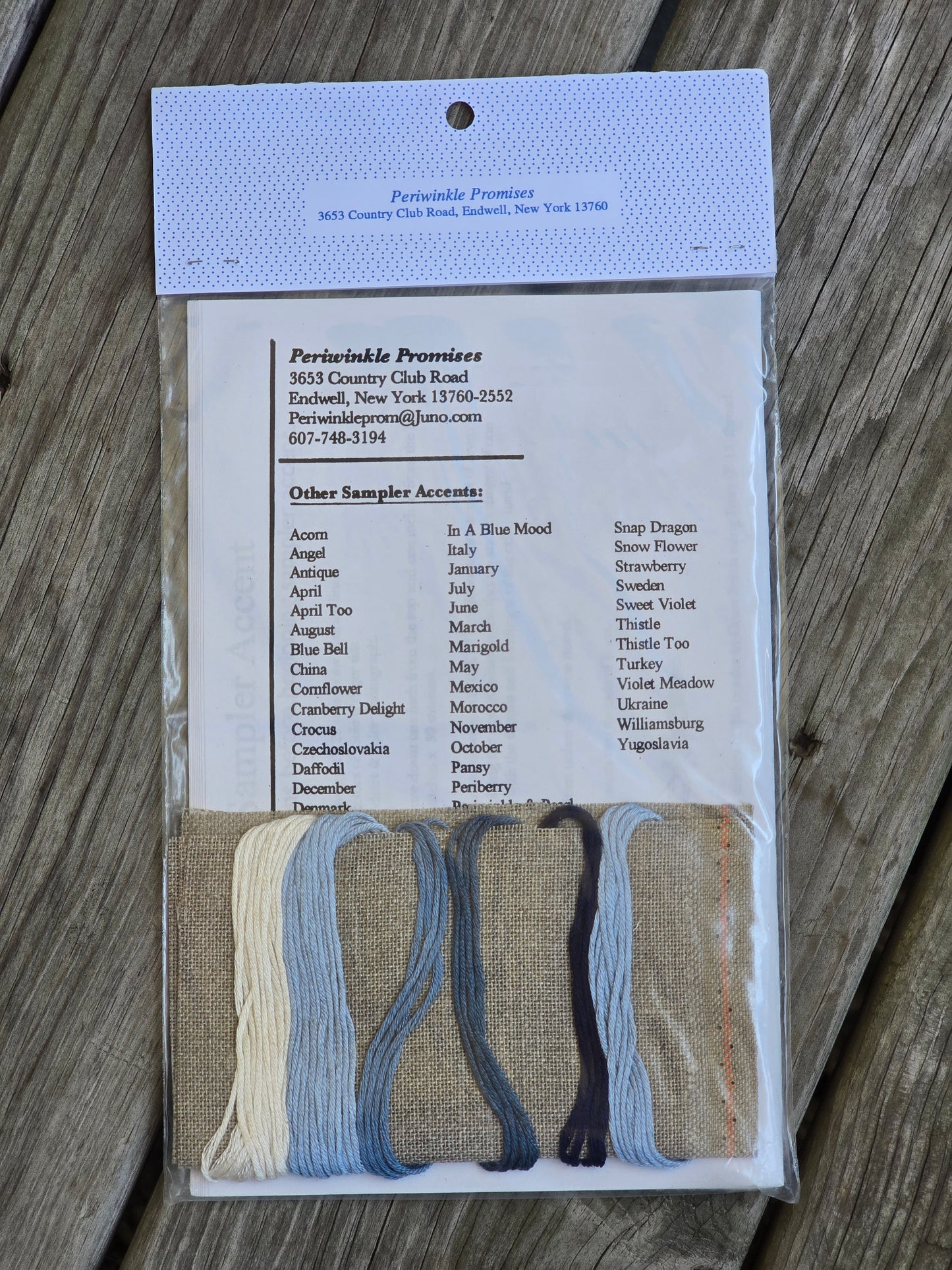 Periwinkle Promises - Germany Sampler Accent - Sampler Accents - Cross Stitch Kit