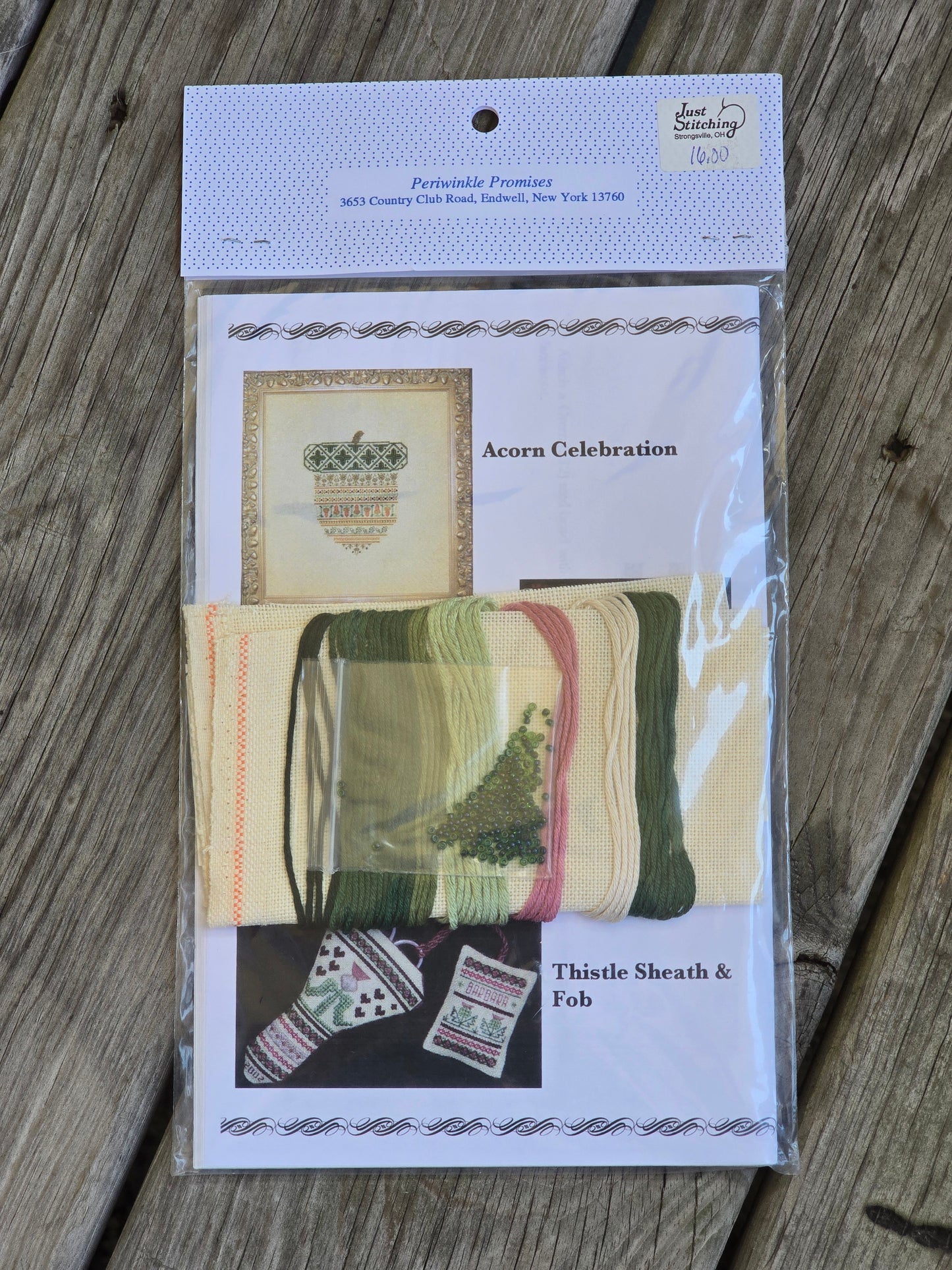 Periwinkle Promises - Kelly Green - Sampler Accents - Cross Stitch Kit