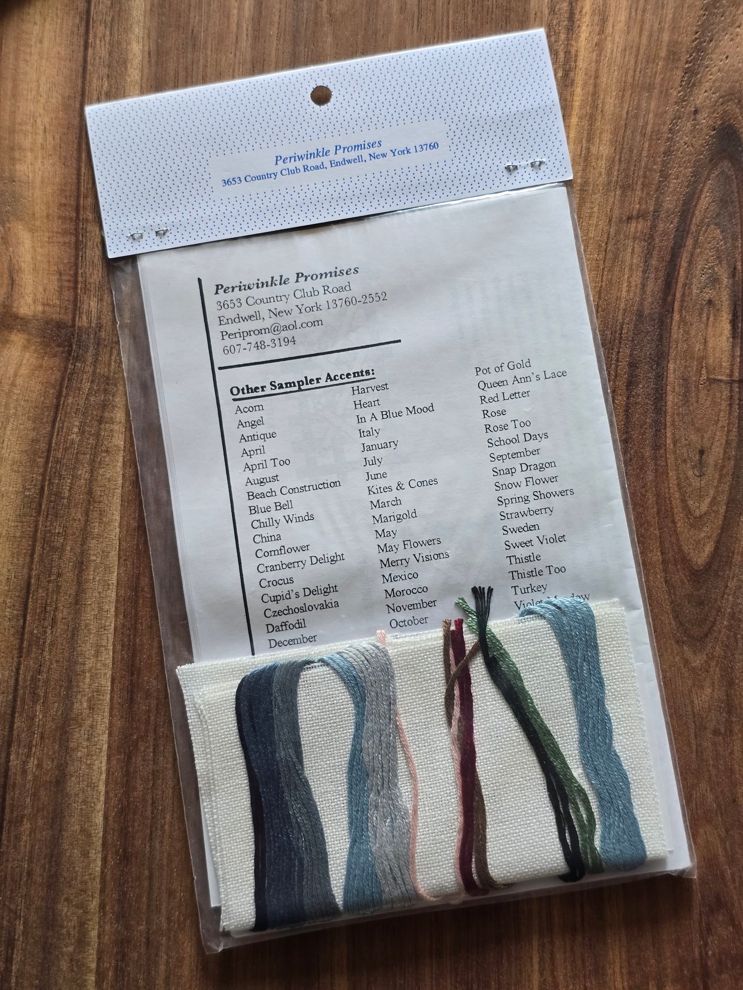 Periwinkle Promises - Sampler Accents - Winter Fun Sampler Accents - Cross Stitch Kit