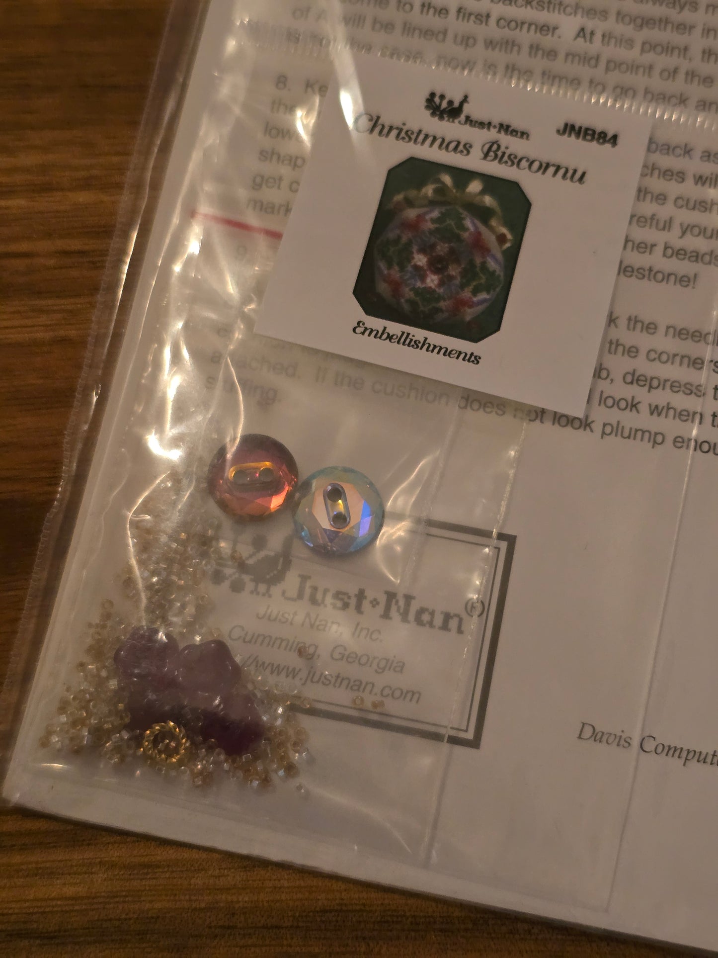 Just Nan - Christmas Biscornu - Cross Stitch Pattern