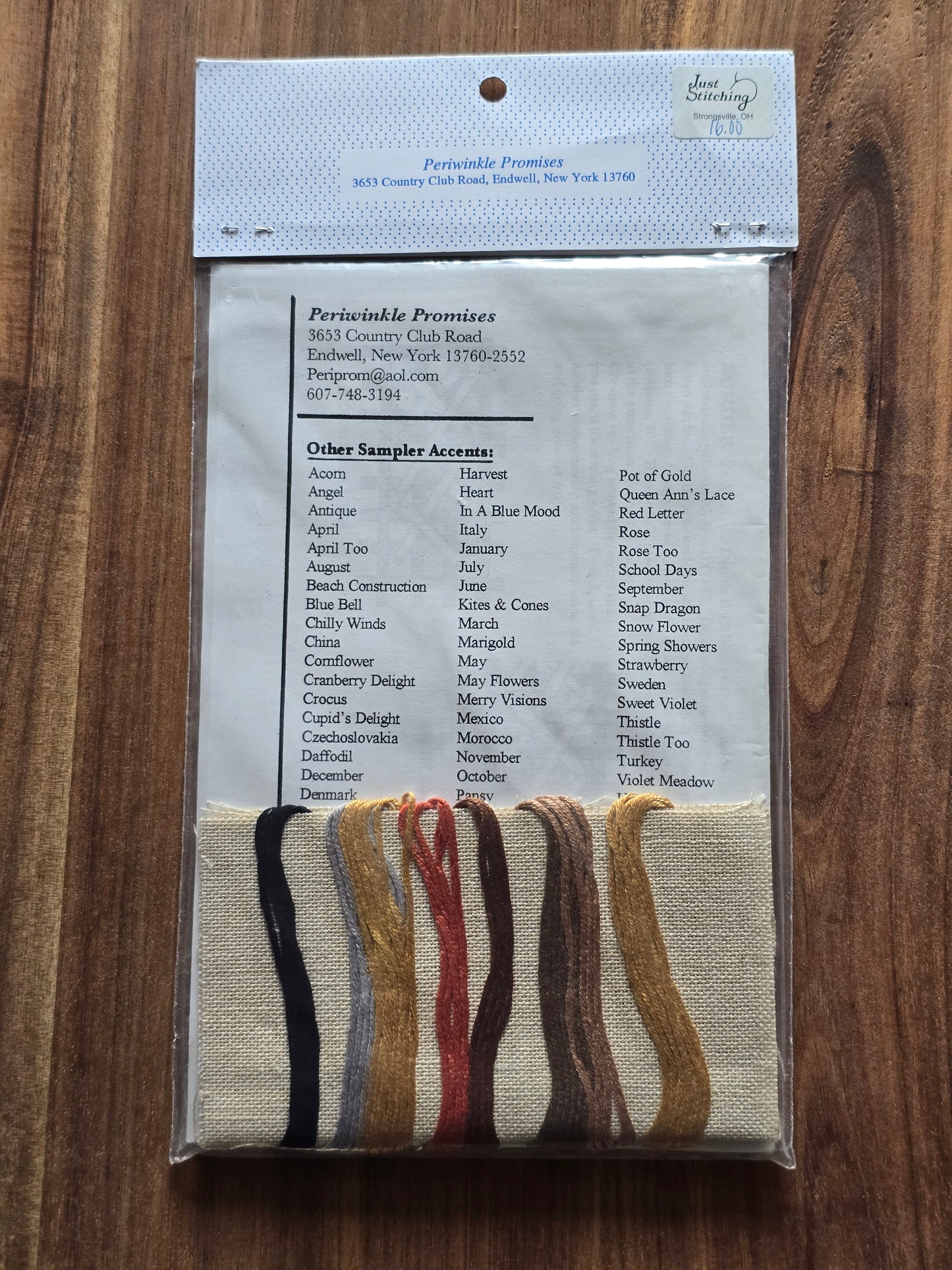 Periwinkle Promises - Sampler Accents - Gobble Gobble Sampler Accents - Cross Stitch Kit