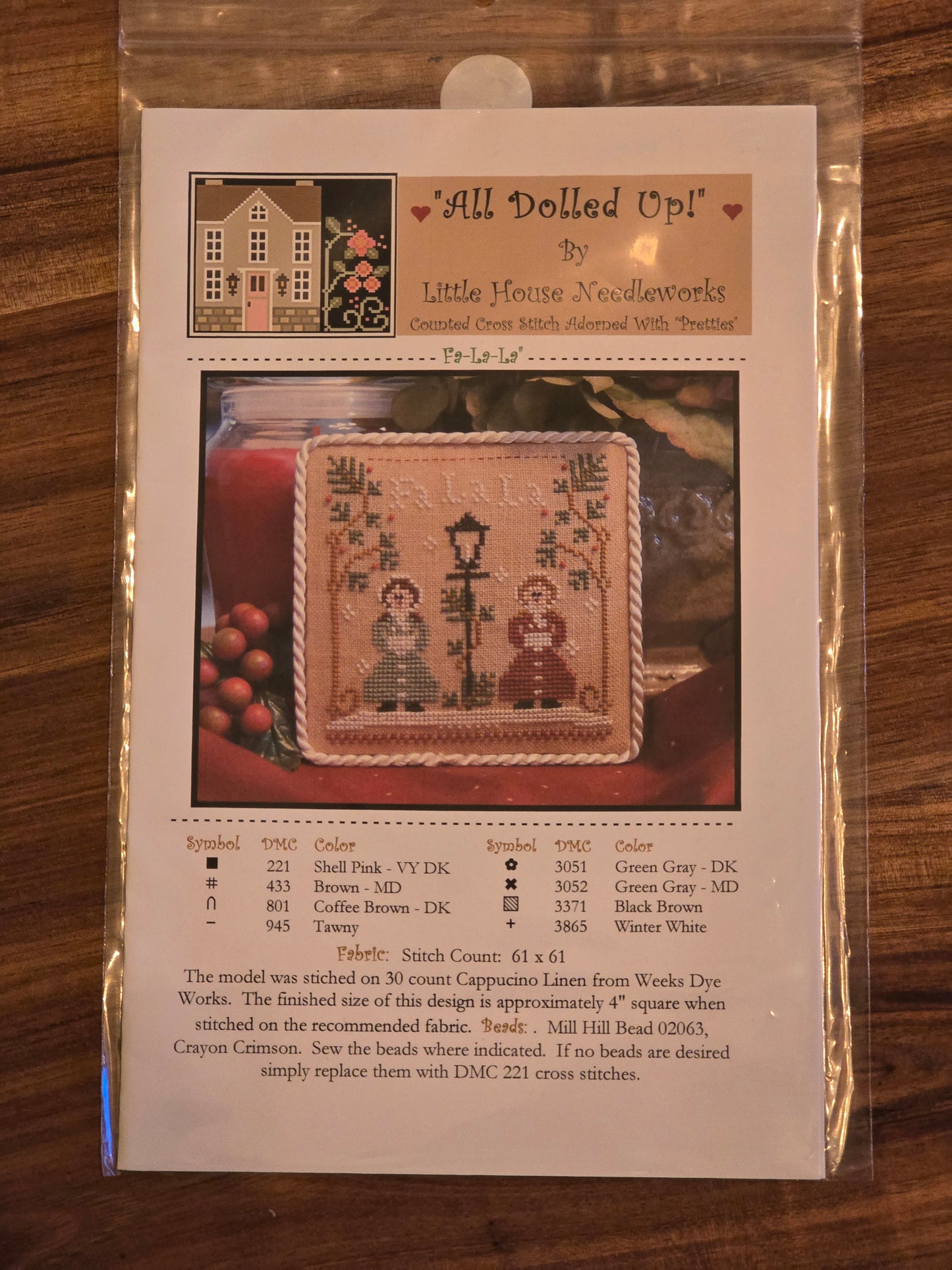 Little House Needleworks - All Dolled Up! - Fa La La - ADU-10 - Cross Stitch Pattern
