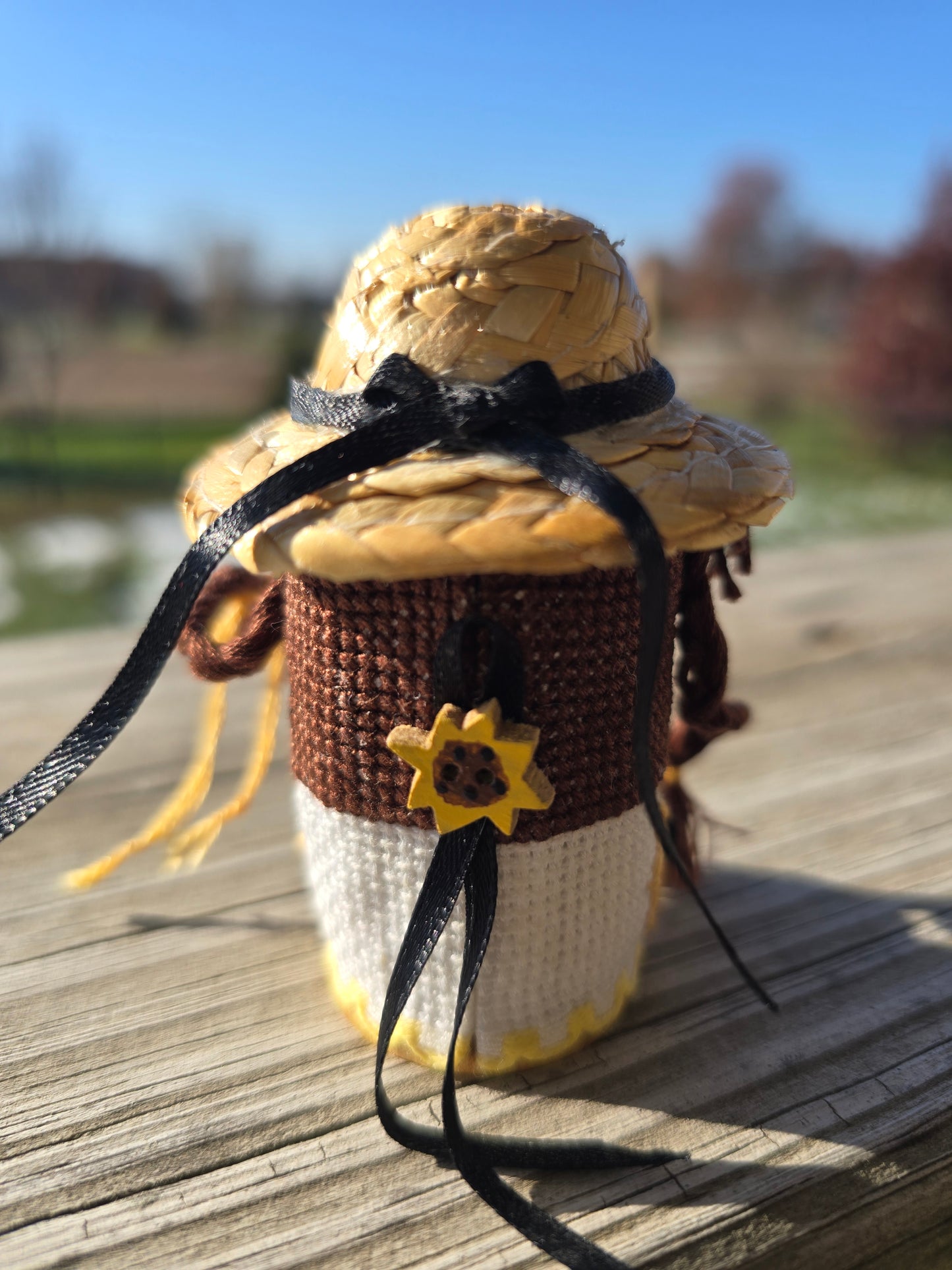 Faithwurks - Scarecrow Girl - Seasonal Spool Decoration