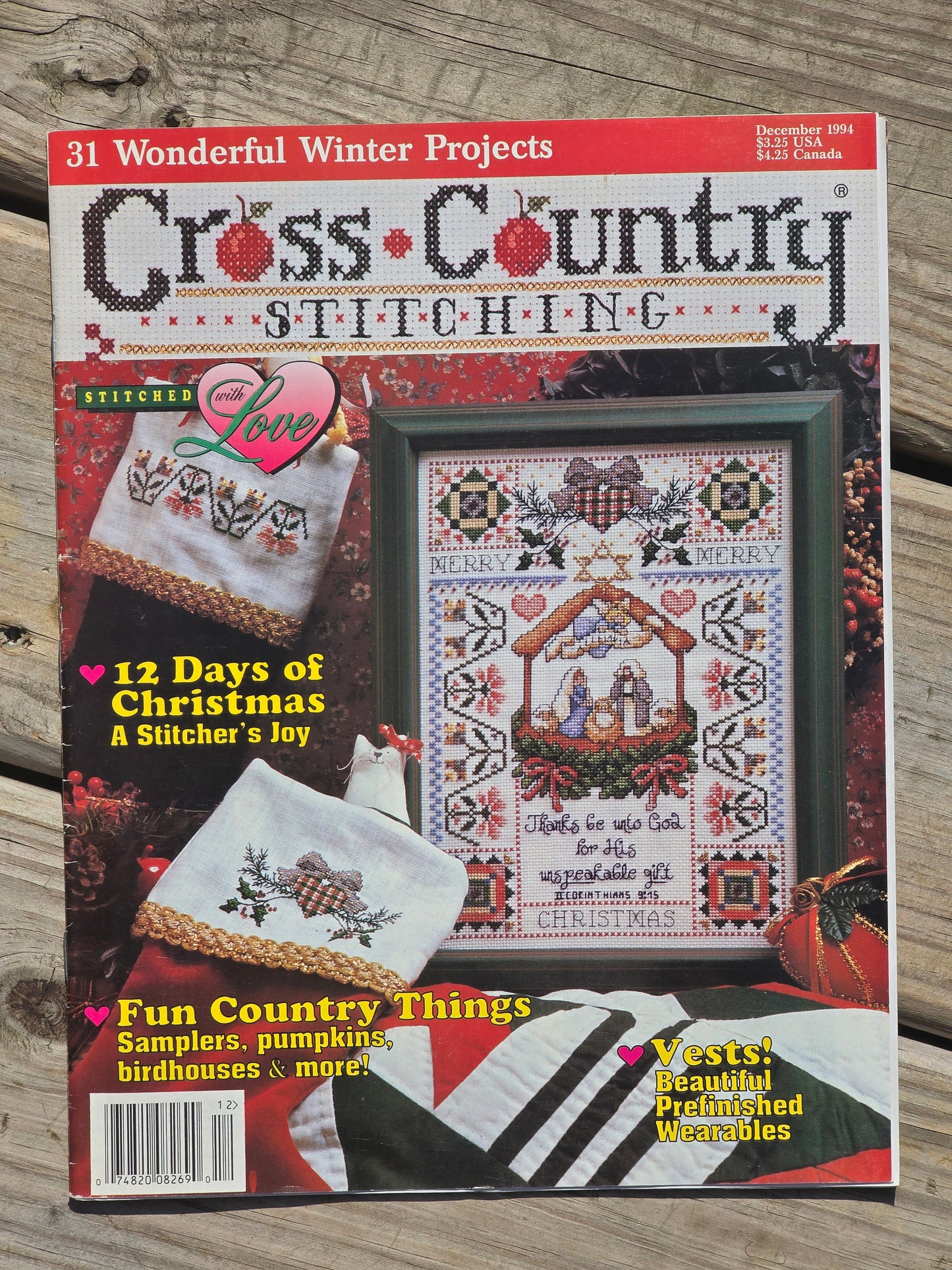 Cross Country Stitching Magazine - December 1994 - Single Issue - Freebie with another Purchase