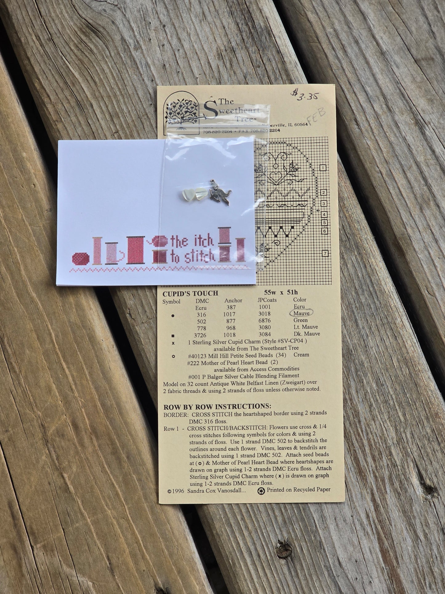 The Sweetheart Tree - Cupid's Touch - Cross Stitch Pattern