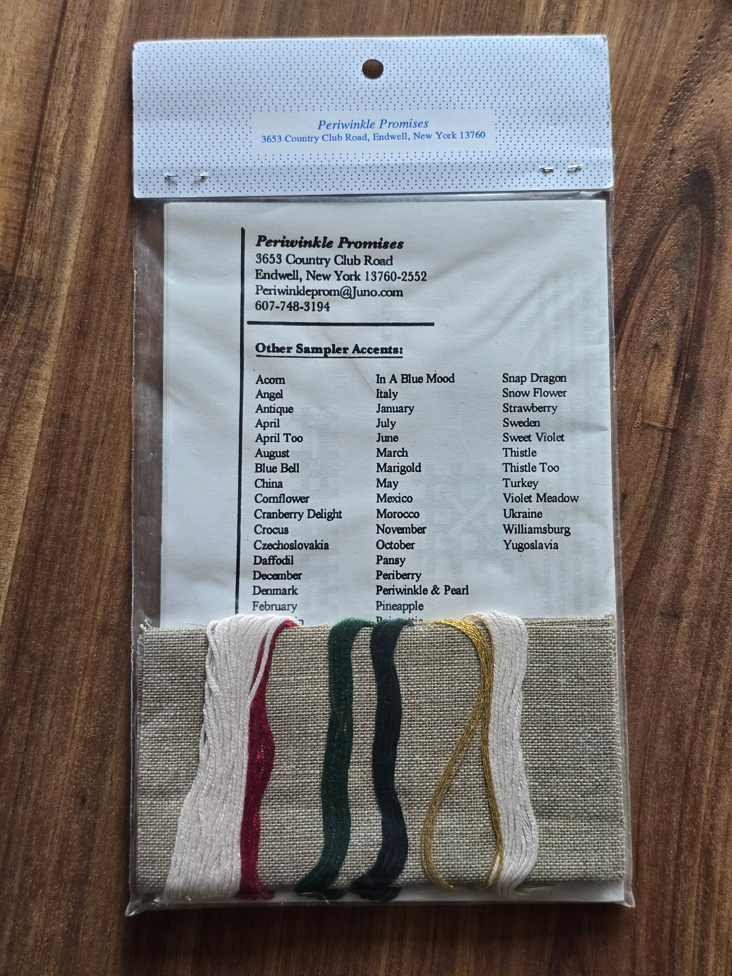 Periwinkle Promises - Sampler Accents - December Sampler Accents - Cross Stitch Kit