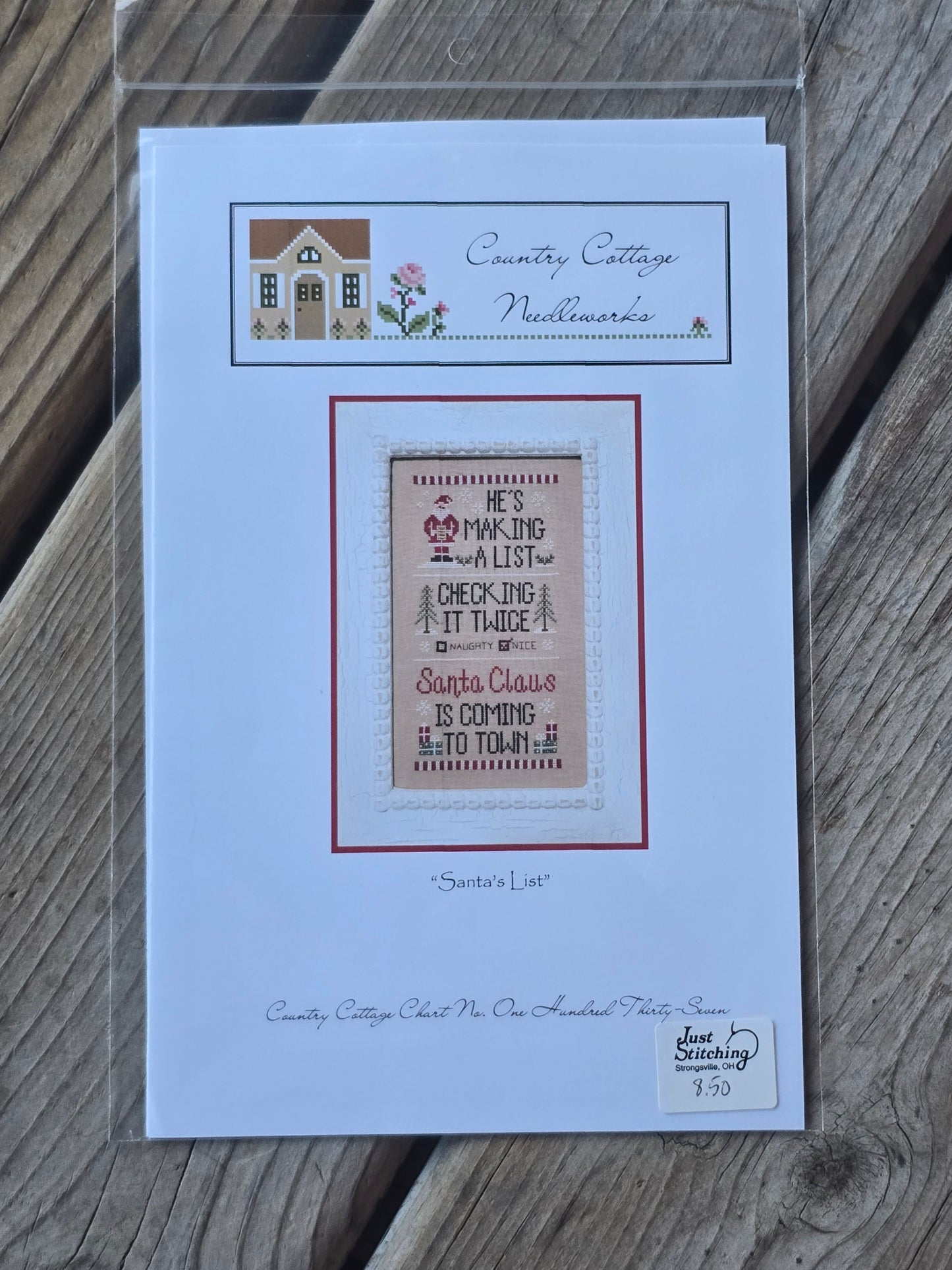 Country Cottage Needleworks - Santa's List - Cross Stitch Pattern