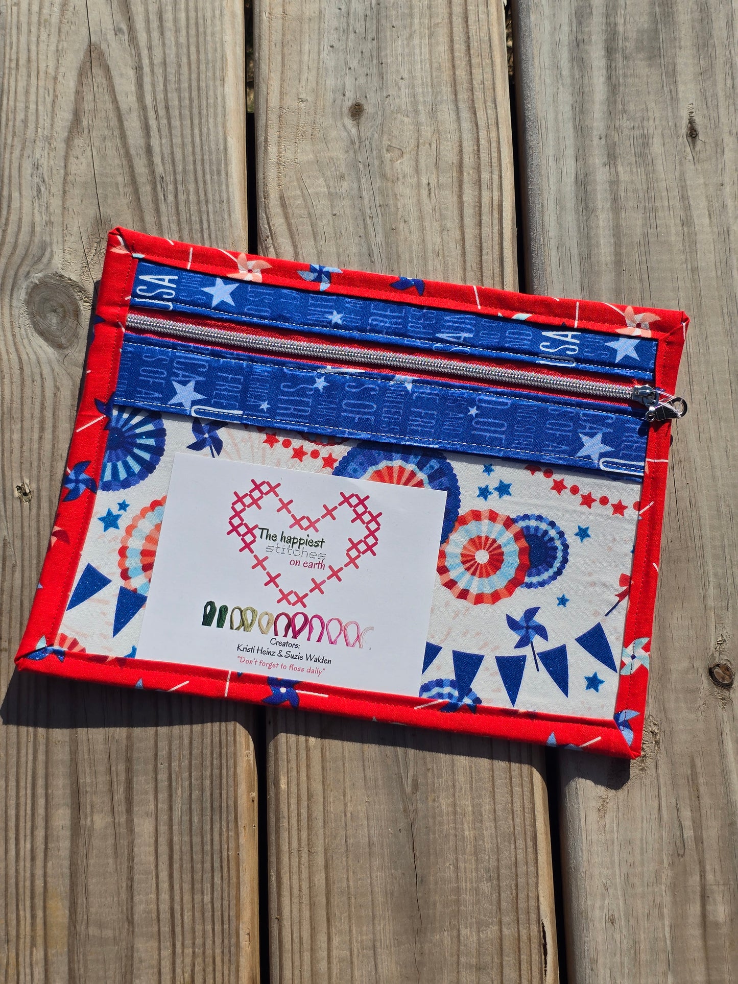 K Heinz Designz - Vinyl Project Bag - Patriotic