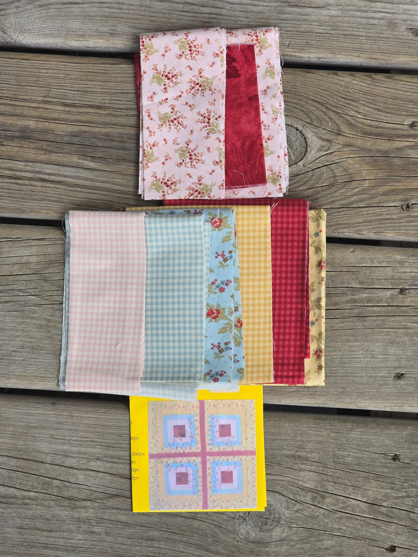 Crazy Eighths - Log Cabin, Ohio Star, 25 Patch Star - 3 Individual Quilt Kits