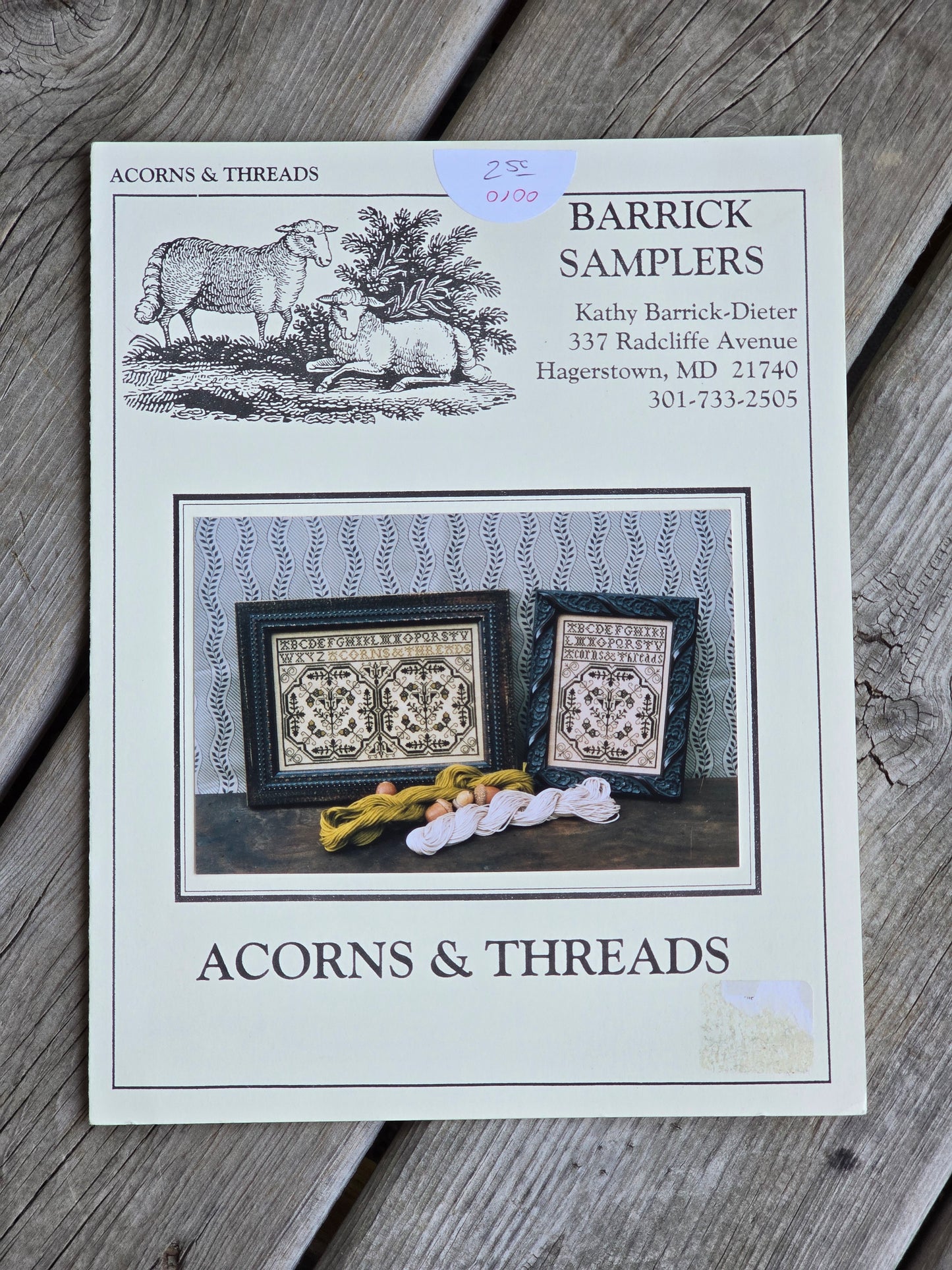 Barrick Samplers - Acorns & Threads - Cross Stitch Pattern