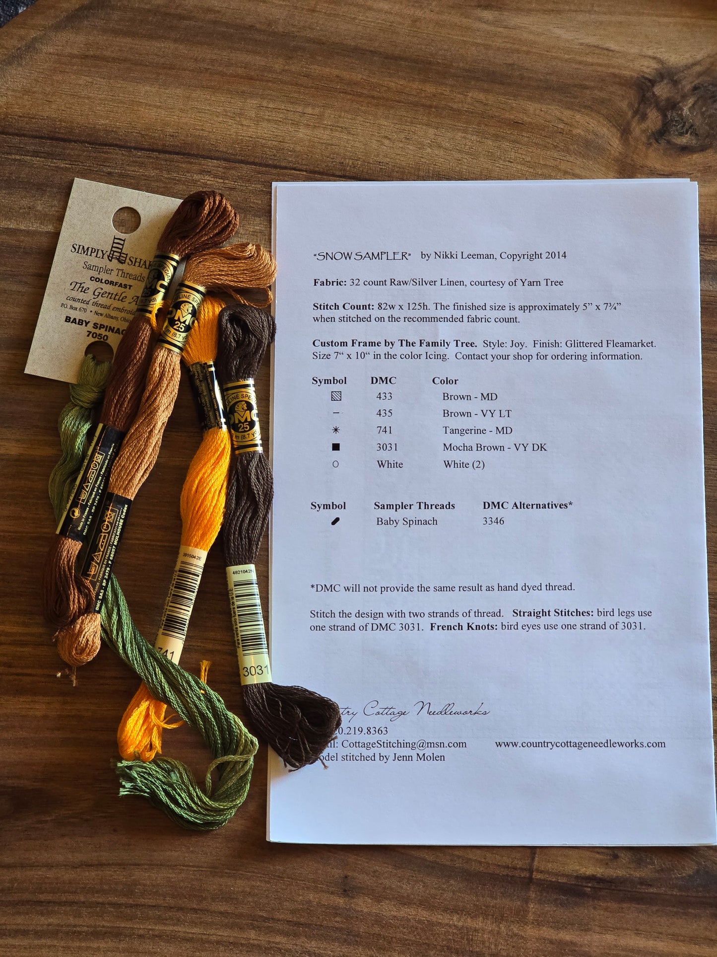 Country Cottage Needleworks - Snow Sampler - No. 93 - Cross Stitch Pattern