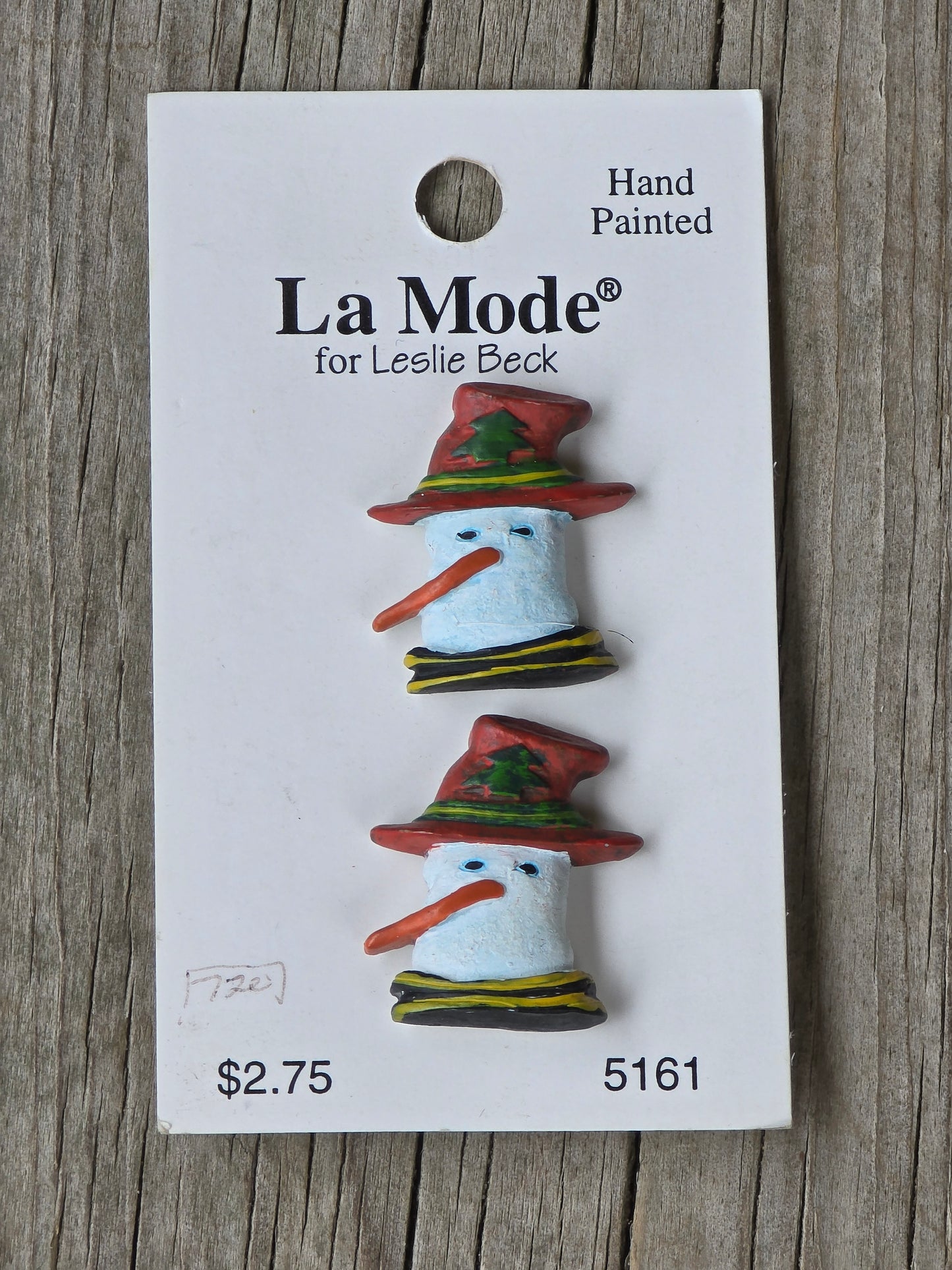 La Mode - Snowman Head Buttons