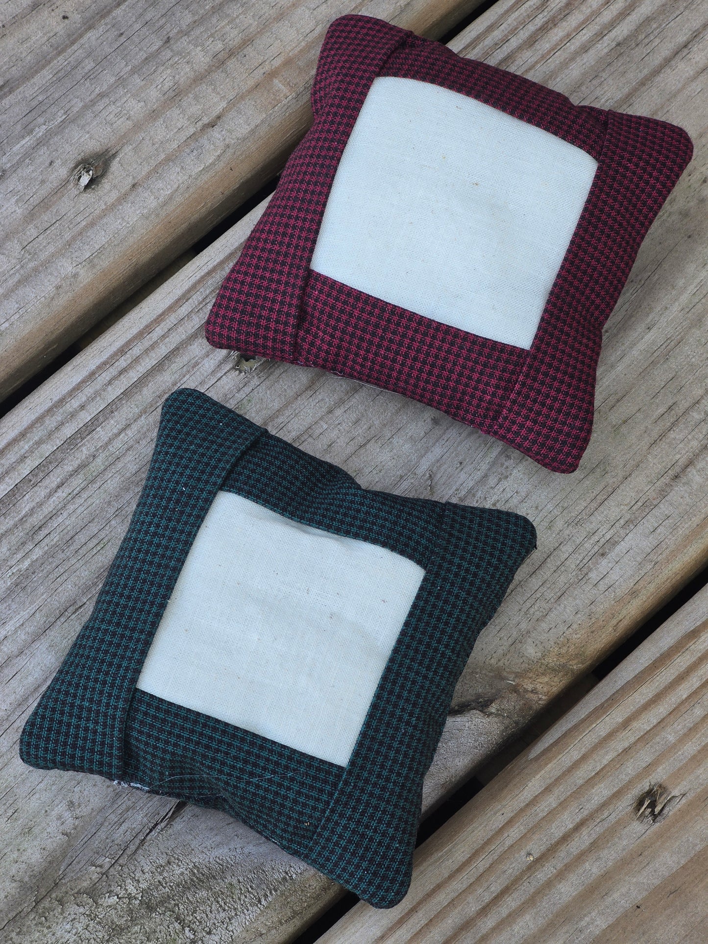 Tiny Tuck Pillow - Burgundy or Green Pillow Blank - Home Decor