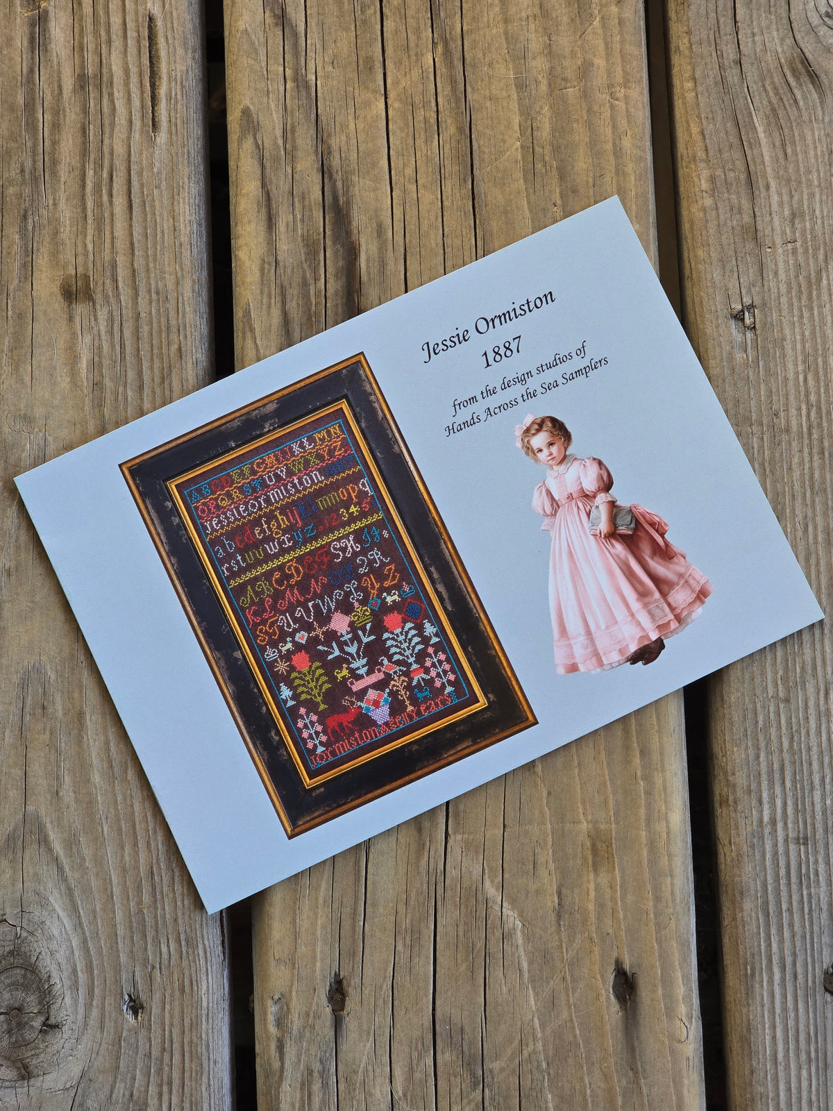 Hands Across The Sea Samplers - Jessie Ormiston 1887 - Cross Stitch Pattern Booklet