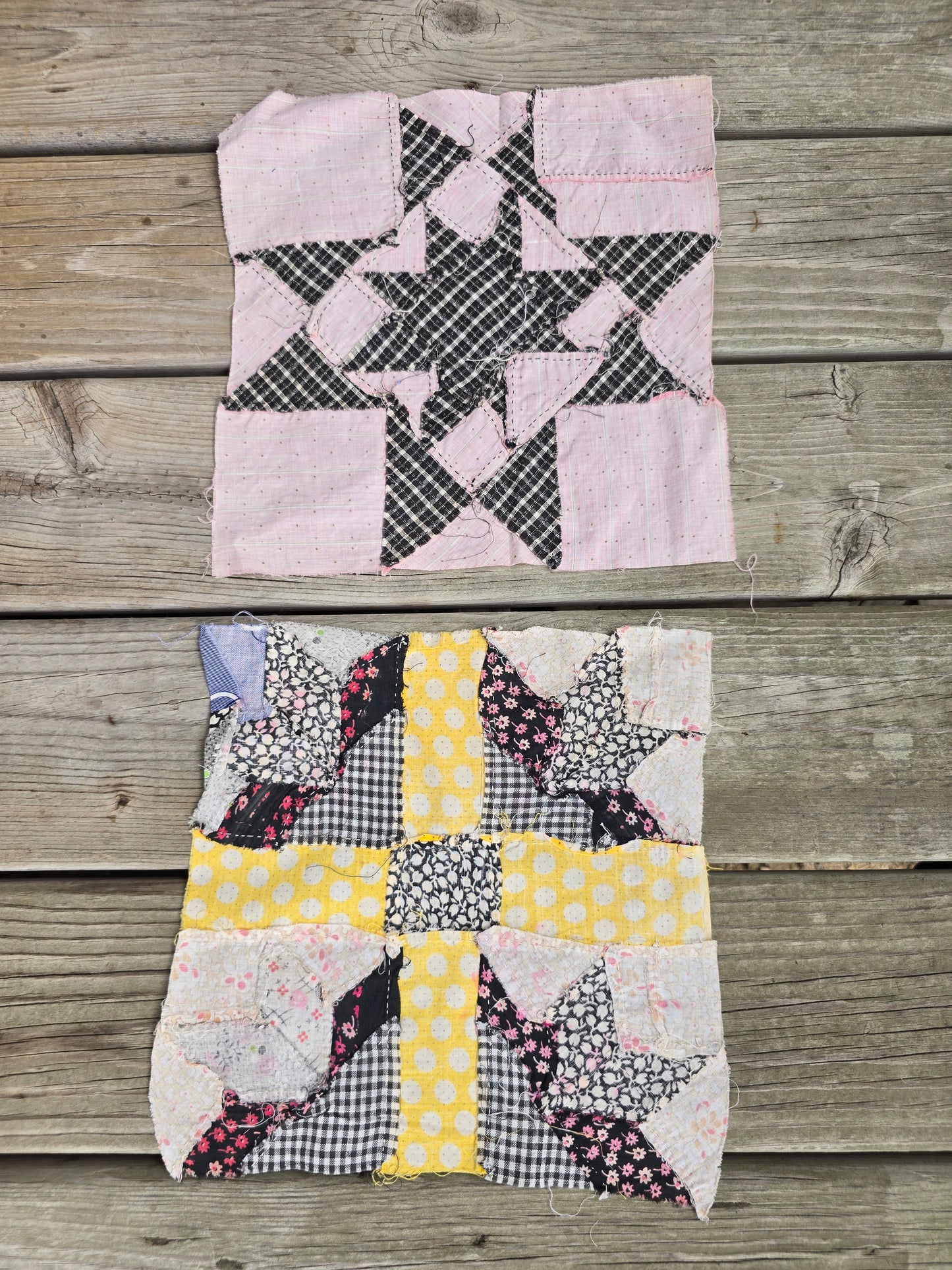Vintage & Antique Quilt Blocks - Set of 2