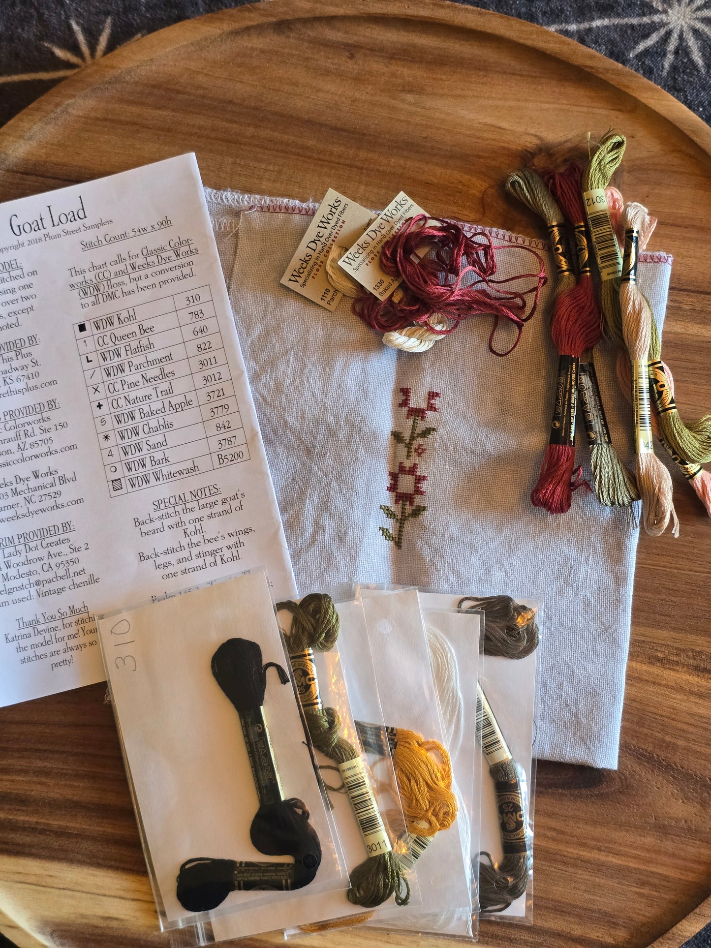 Plum Street Samplers - Goat Load - Cross Stitch Kit