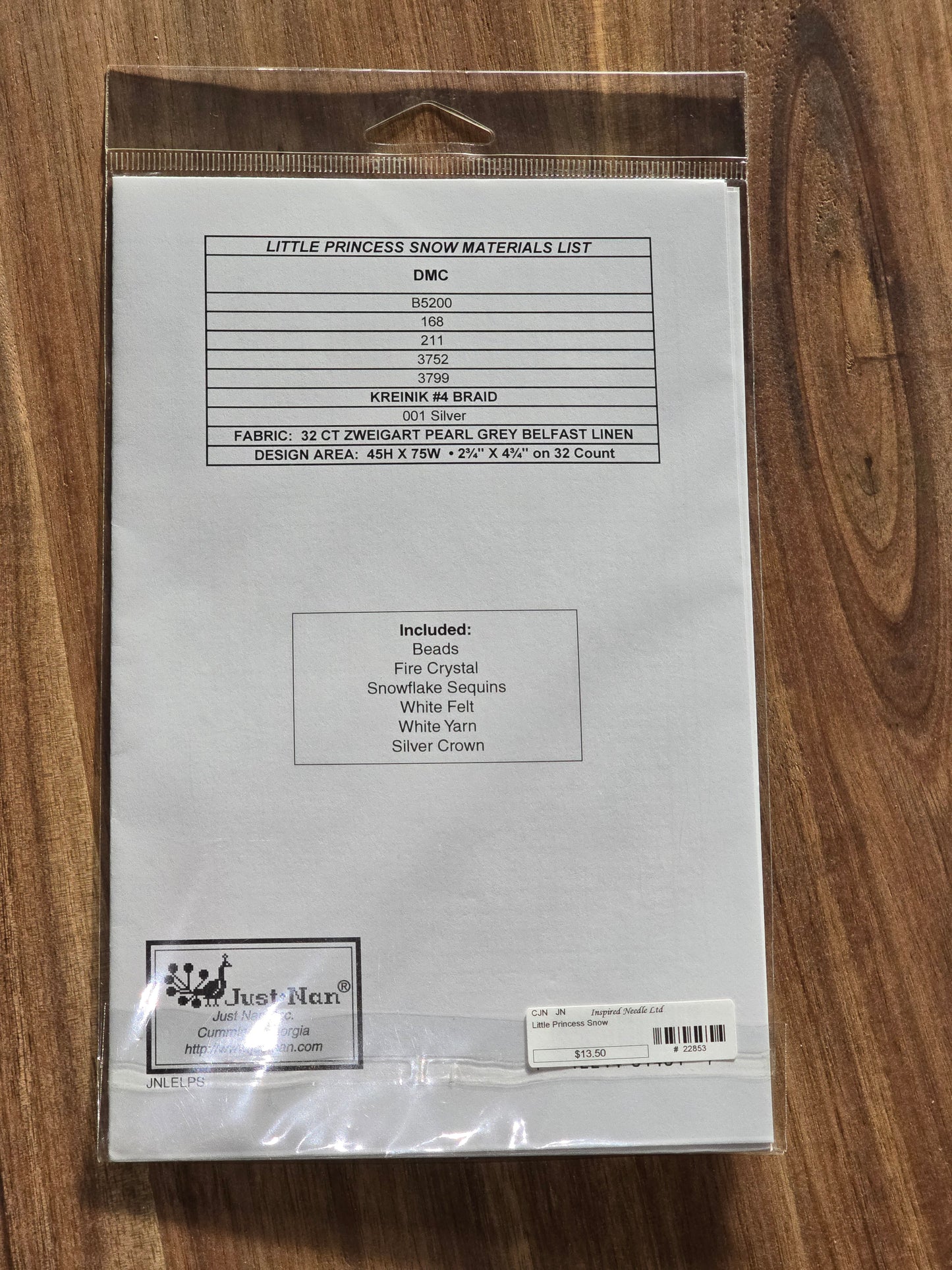 Just Nan - Little Princess Snow - JNLELPS - Cross Stitch Pattern