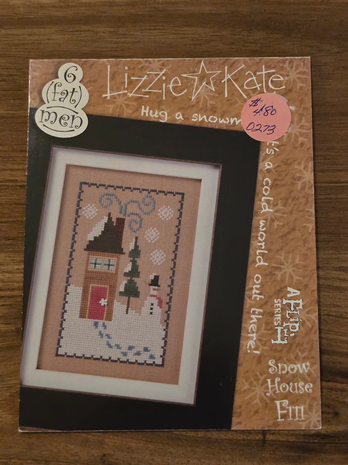 Lizzie Kate - A Flip it Series - 6 Fat Men - Snow House - F111 - Cross Stitch Pattern