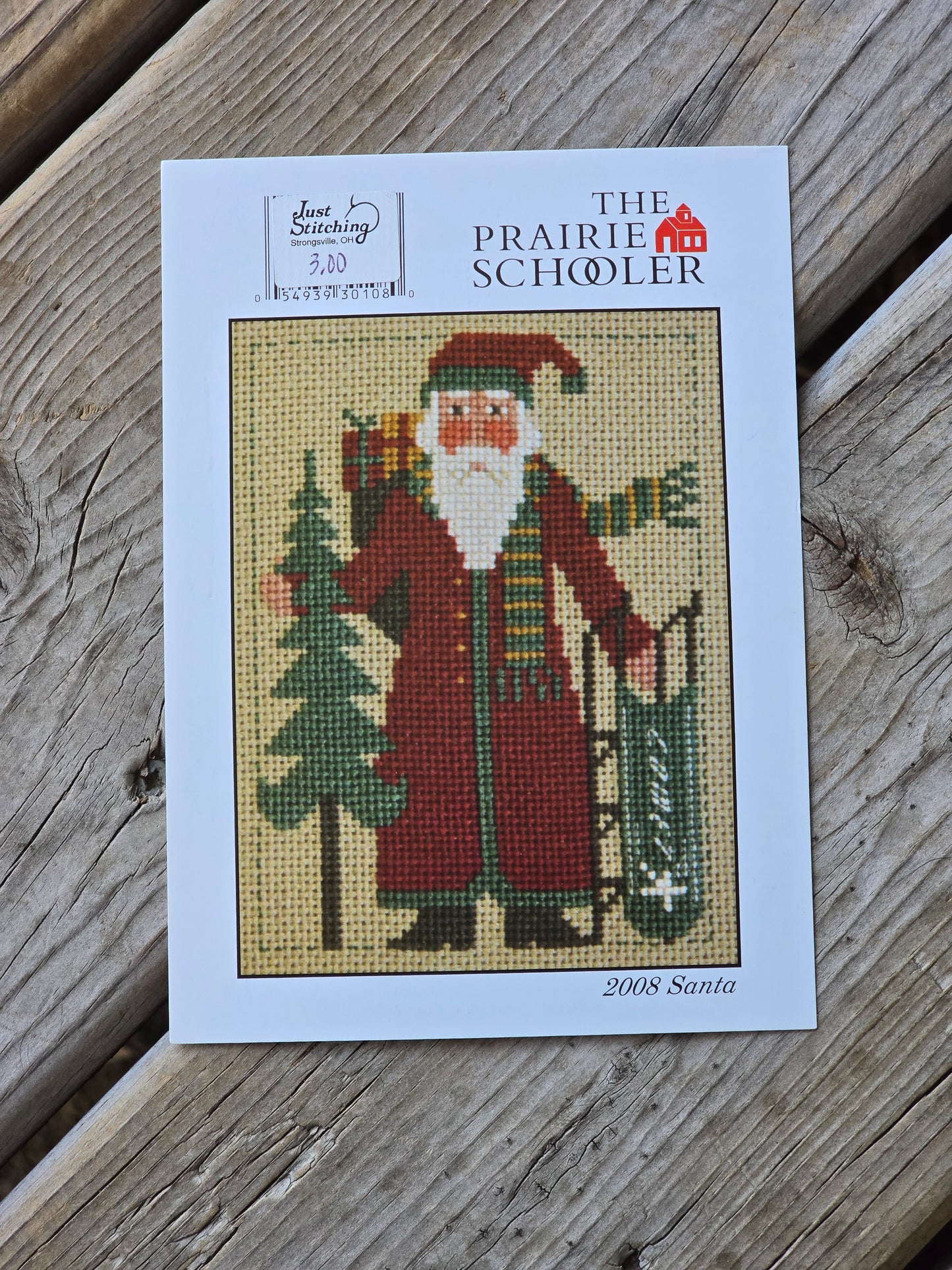 The Prairie Schooler - 2008 Santa - Cross Stitch Pattern