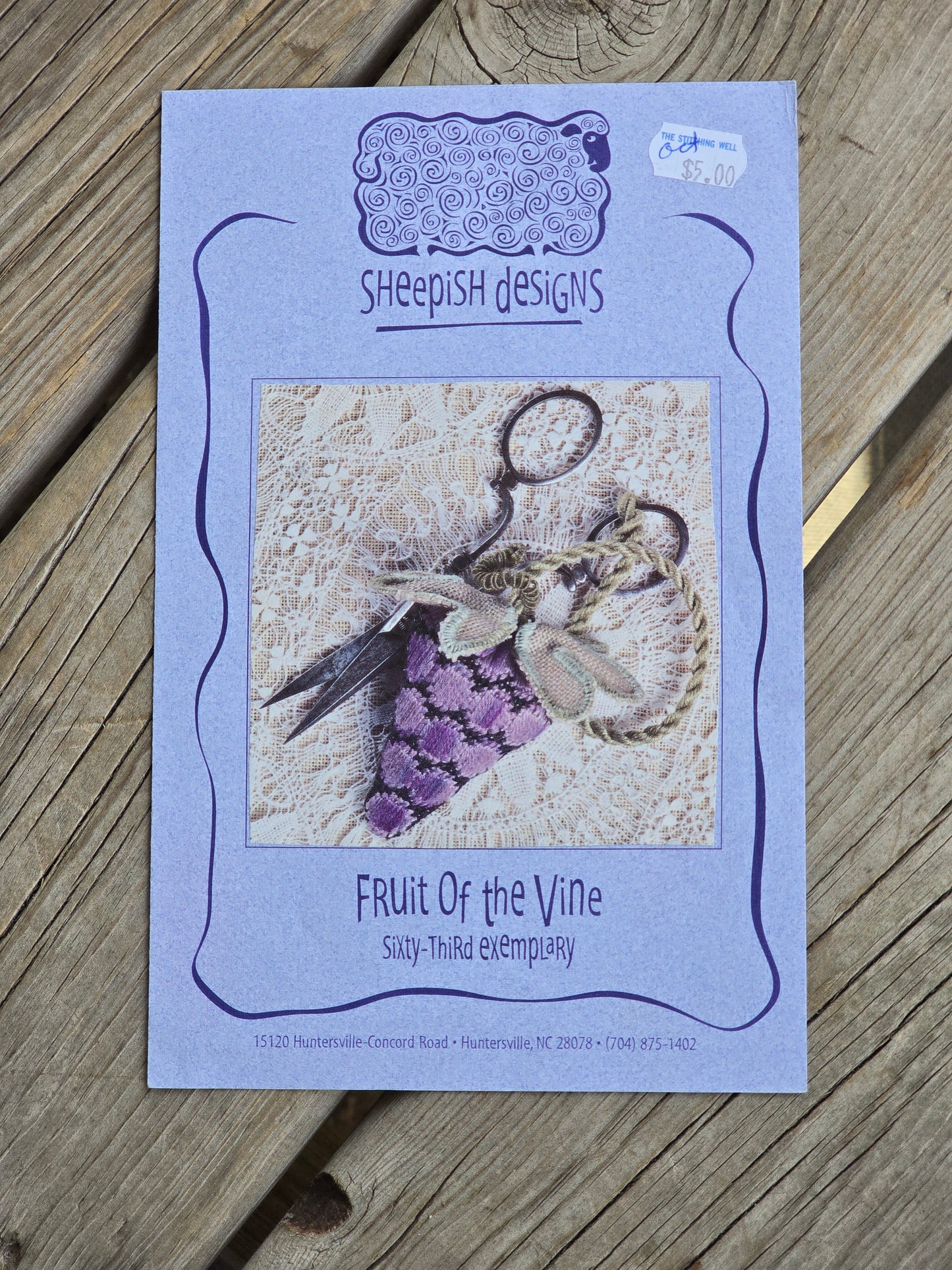 Sheepish Designs - Fruit of the Vine - Sixty-Third Exemplary - Cross Stitch Pattern