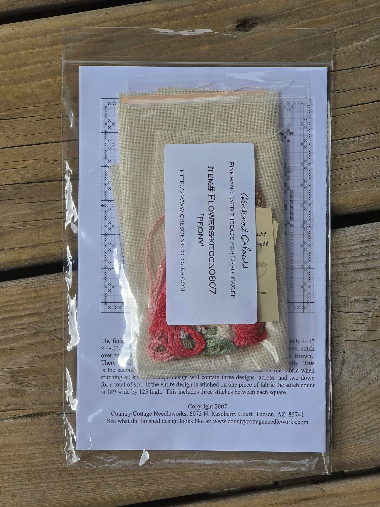 Country Cottage Needleworks - Peony - Cross Stitch Kit