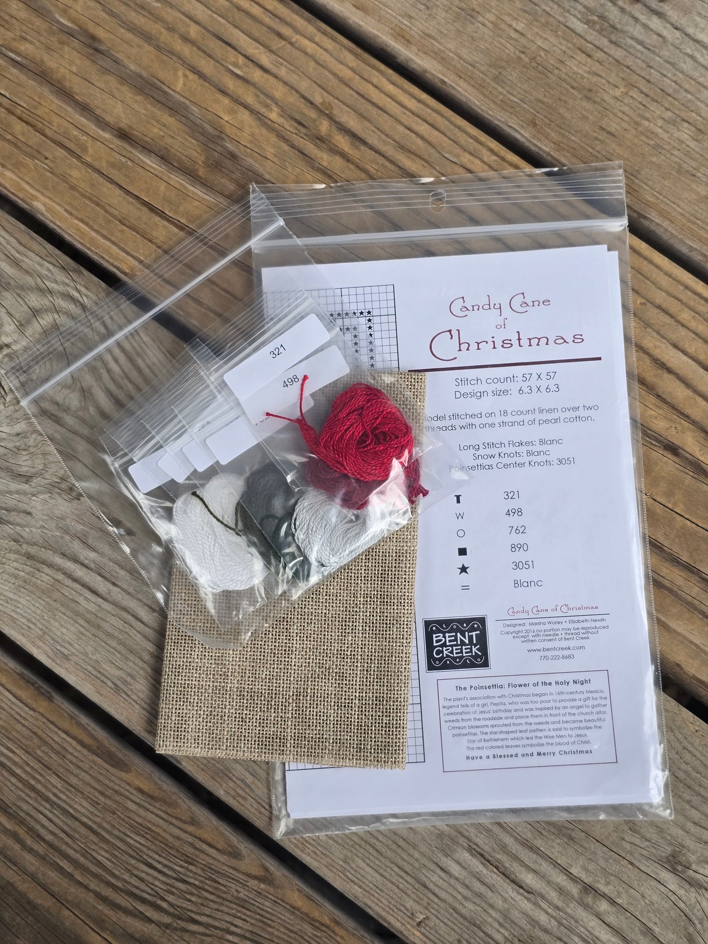 Bent Creek - Candy Cane of Christmas - Cross Stitch Kit